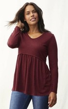 NWT MATILDA JANE Just Imagine Alisa Womens Baby Doll Knit Top size Small