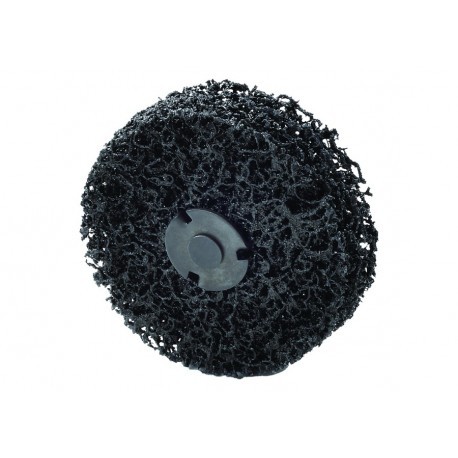Roue à décaper en nylon abrasif noir de 115 mm pour meuleuse d'angle