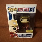 Funko POP! Marvel: Captain America Civil War - Iron Man [Unmasked] #136 (HT EXCL