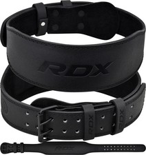 RDX Weight Lifting Belt Gym Fitness Cowhide Leather 4  6  Padded Lumbar Back