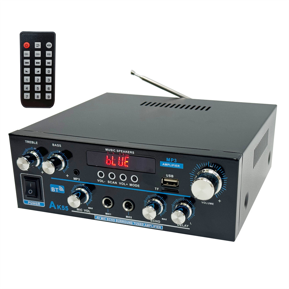 Stereo Amplifier Home Audio Bluetooth 5.0 Max 450W Power Stereo Receiver AK55