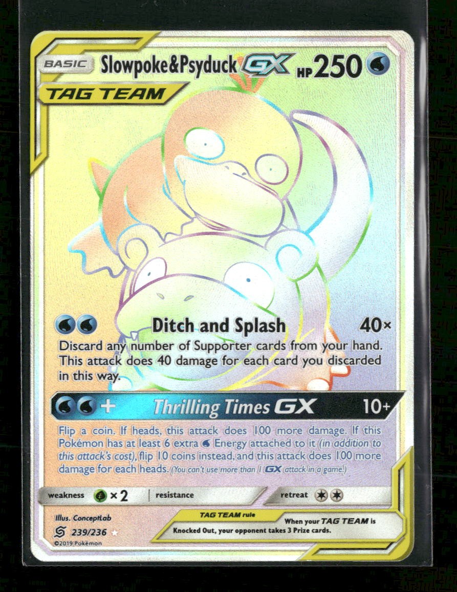 SM - Unified Minds Slowpoke & Psyduck GX (Secret) #239/236