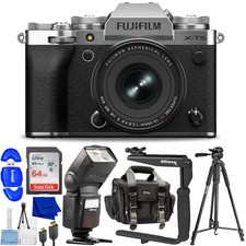 FUJIFILM X-T5 Mirrorless Camera with XF 16-50mm f/2.8-4.8 Lens Silver Bundle