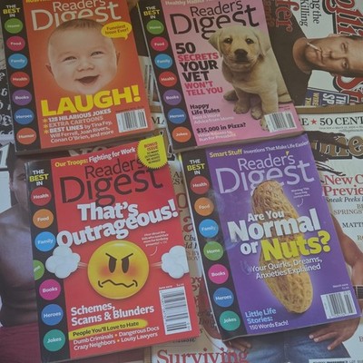 Reader's Digest Magazine June March 2013 Illustrated Jokes Family Food Heroes