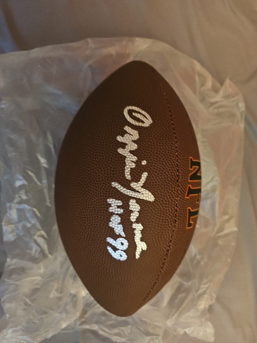 Ozzie Newsome Autographed Signed Cleveland Browns HOF 99 Football. 