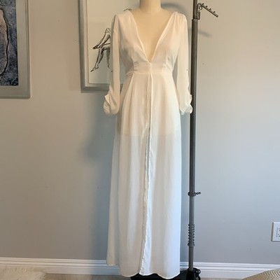 Hot Miami Style Maxi Dress White Boho Fairy Mermaid Small | eBay