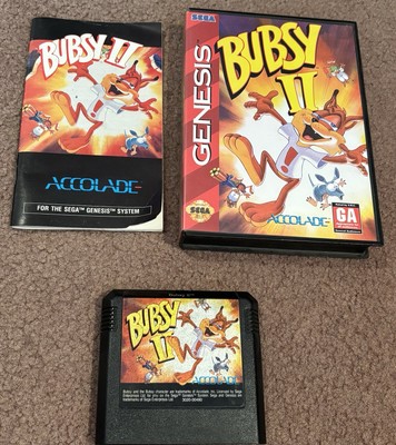 Bubsy II 2 Sega Genesis - CIB / Complete in Box with Manual / inserts