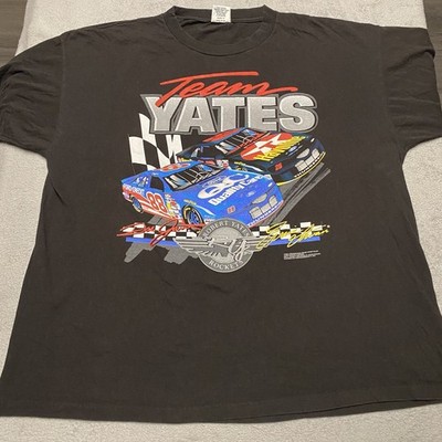 Vintage Nascar T Shirt Mens XXL Team Yates Double Sided Single Stitch