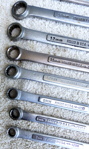 Vintage Craftsman 10pc 12Pt Metric Combination Wrench Set 7mm-17mm ~VV~VA~V~ USA - Picture 9 of 12