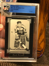 Rare Frank Brimsek Auto Pre Parkie Ruby 1/1 Autograph Beckett COA Bruins HOF