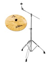 Tolles 16" A Custom Crash Becken von Zildjian im Set mit Galgenbeckenständer