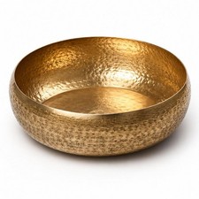 Aluminiumschale mit Hammerschlag Geh&auml;mmert Metallschale mit Hammerschlag-Optik