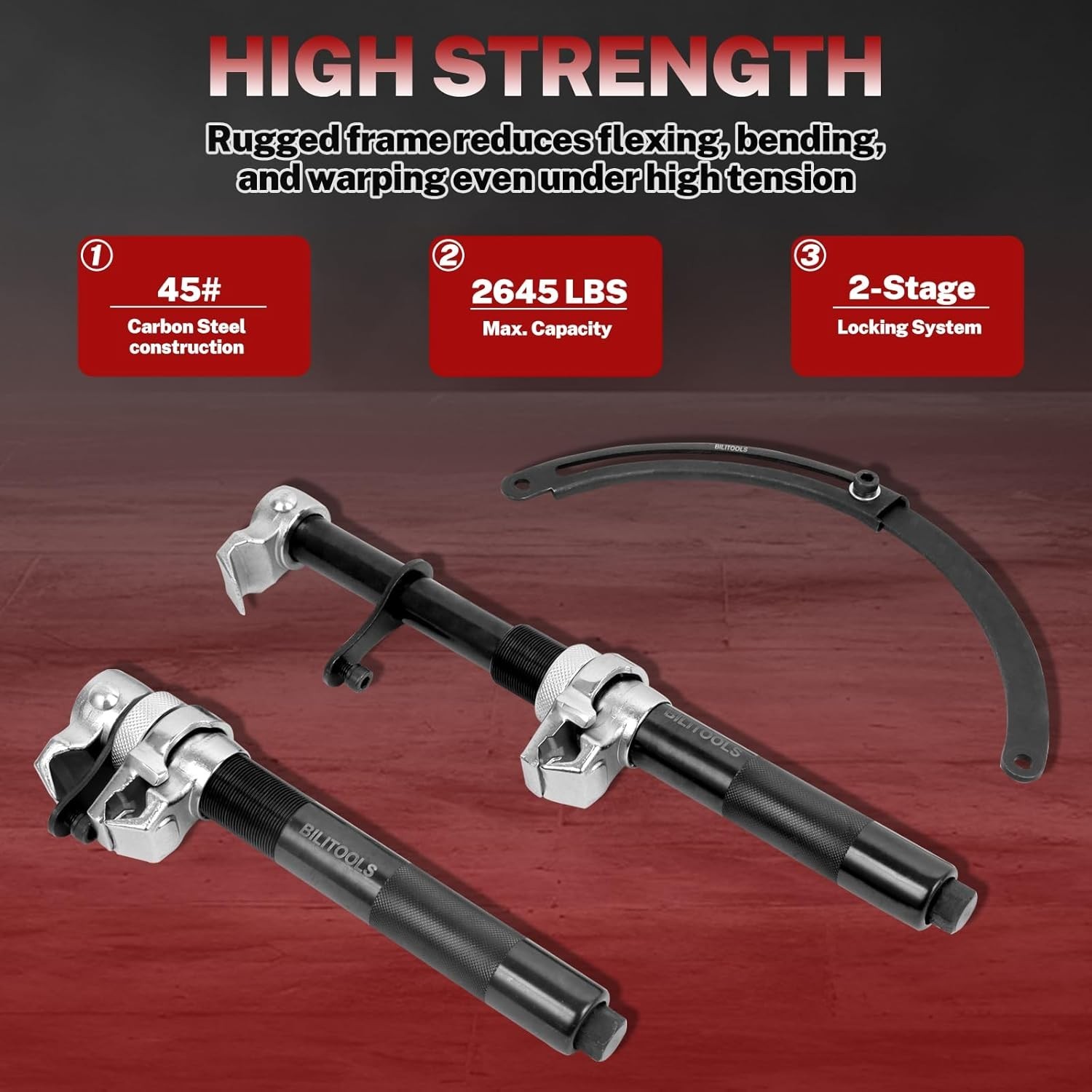 Adjustable Coil Spring Compressor Kit, Maximum Load 2645LB