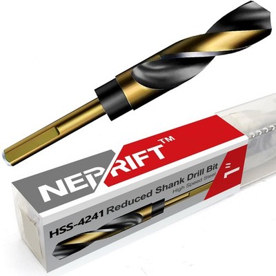 1 Inch Drill Bit | Reduced Shank High Speed Steel HSS 4241 | 1/2'' 1 