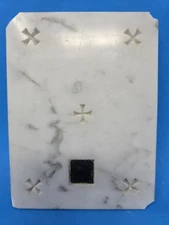 Vintage Church Chapel Marble Altar Stone 8" X 6" With First Class Relic 