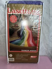 Vintage Lasetta Plus Rainbow Afghan Everything You Need to make Afghan 38x66