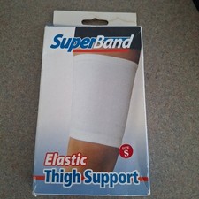 Thigh Elastic Support Band Joint Muscles NIB White Stretch SIZE S Sport