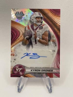2024 Bowman U Best Kyron Drones Auto - Virginia Tech Hokies
