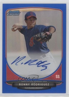 2013 Bowman Chrome Prospects Blue Refractor 42/150 Ronny Rodriguez Auto 06rp
