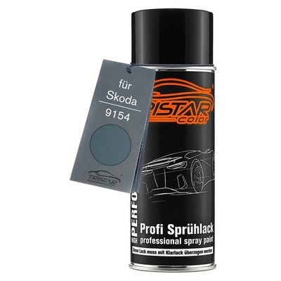 Autolack Spraydose für Skoda 9154 Satin Grey Metallic Satineblau Metallic
