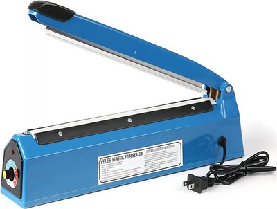 12 Inch Impulse Heat Sealer Impulse Bag Sealer, Manual Poly Bag Heat Sealer Open