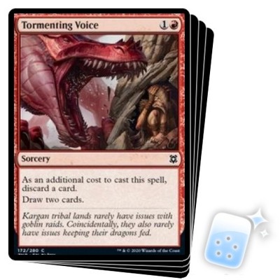 TORMENTING VOICE X4 Zendikar Rising ZNR Magic MTG MINT CARD