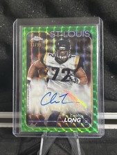 2024 Topps Chrome Chris Long Auto Green Geo Refractor /99 St. Louis Rams