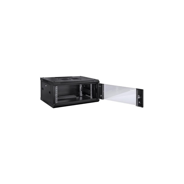 Rack HäNgeschrank 19 6U 450Mm GlastüR Schwarz W.6U.450.CZ-image