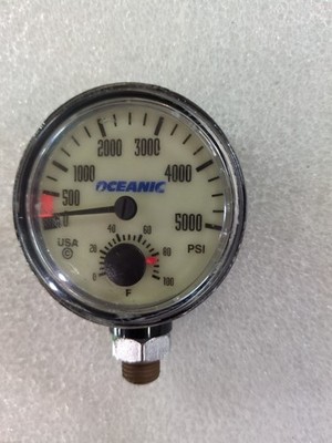 Oceanic 5000 PSI SPG Submersible Scuba Pressure Gauge + Thermometer Module