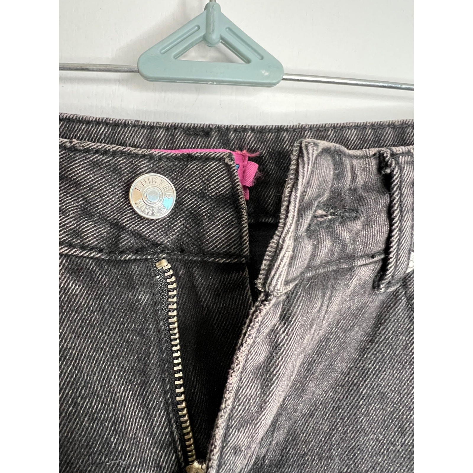 Edikted Black Wide Leg Jeans Size Small image 3
