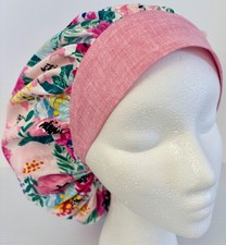 Floral Print Size Medium Medical Bouffant Scrub Cap Surgery Hat