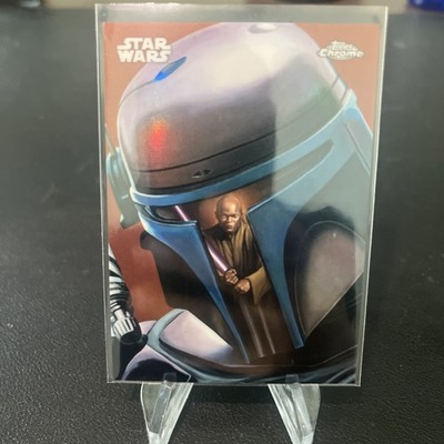 2025 Topps Chrome Star Wars SP Geonosis Reflections Mace Windu: Jango Fett R-15