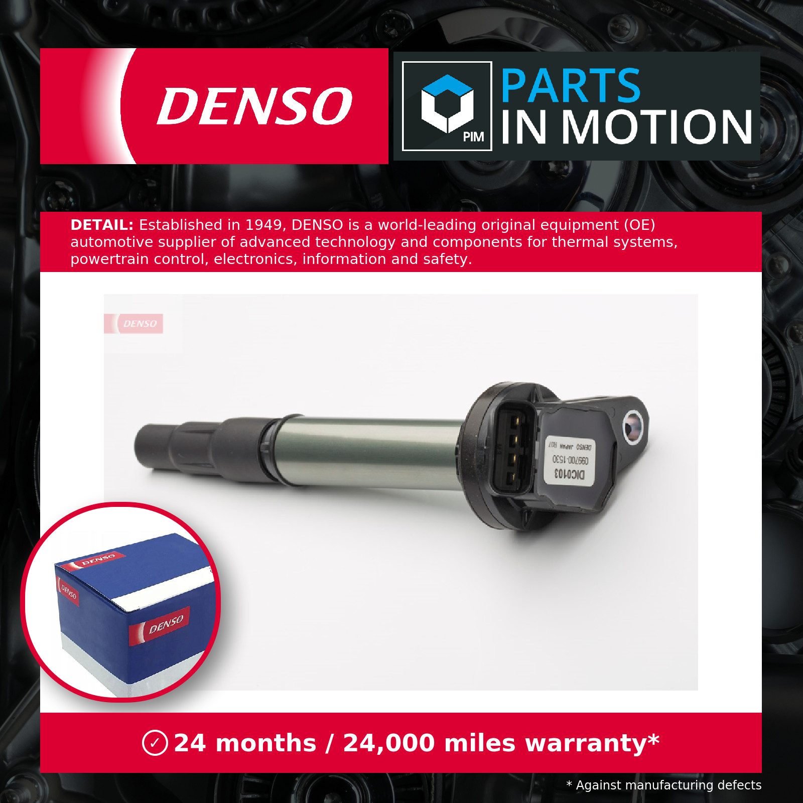 Ignition Coil fits TOYOTA AURIS 1.8 09 to 18 Denso 9091902252 9091902258 Quality - Image 6