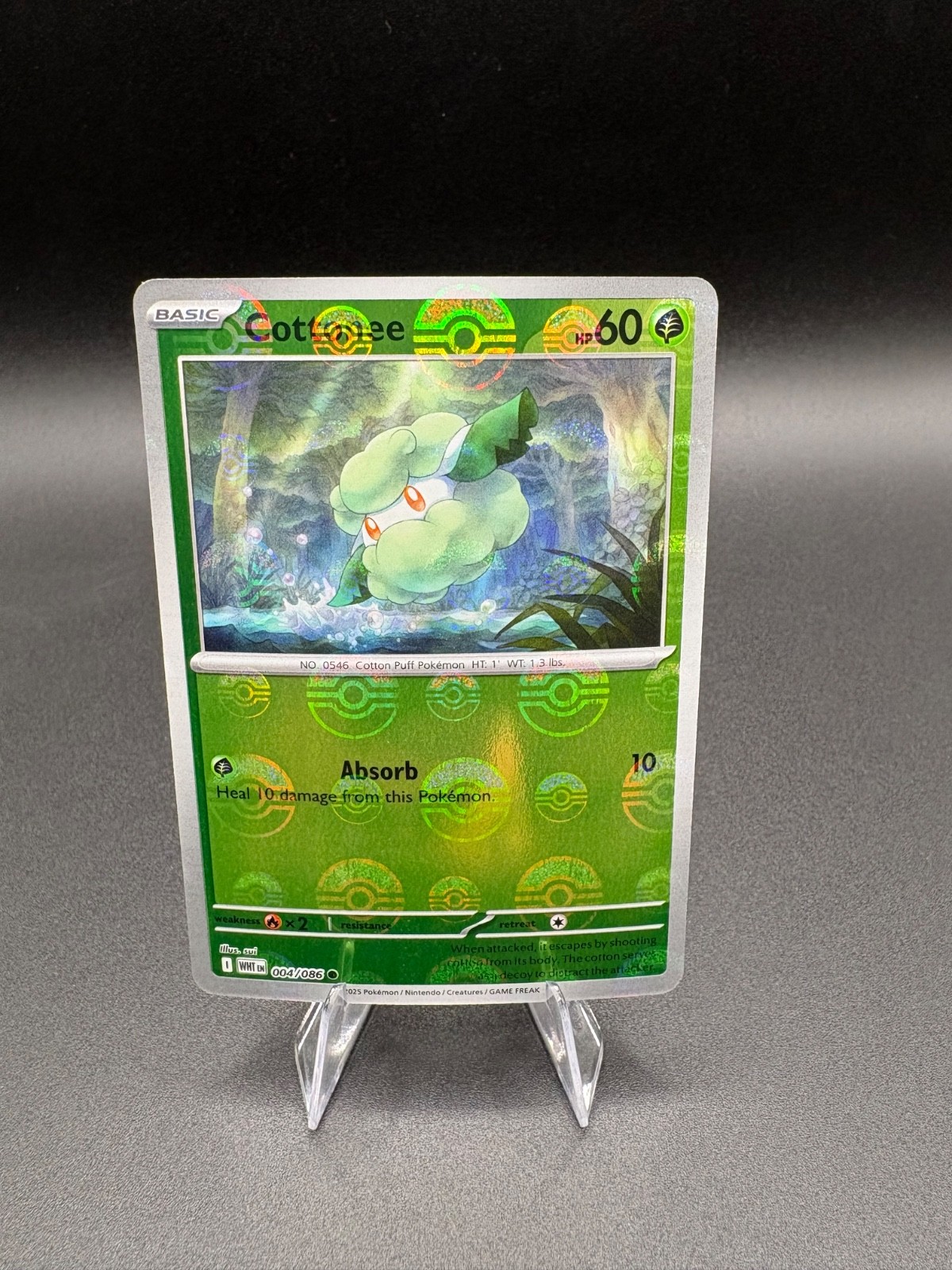 Cottonee Poke Ball 4/86 Pokemon White Flare