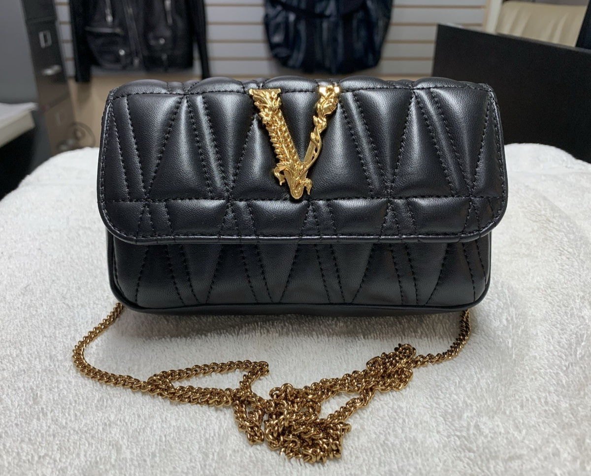 Chain Versace Bag Virtus Versace Virtus Clutch Bag Black FARFETCH PH