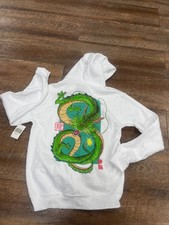 Bioworld Dragon Ball Z Shenron Hoodie Small White Anime Graphic NWT Pullover