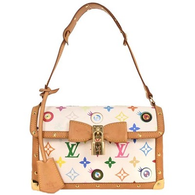 Louis Vuitton Eye Miss You Bag Monogram Multicolor White Canvas Clutche &