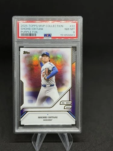 2025 Topps Now Shohei Ohtani Purple Foil /75  #22 PSA 8 Dodgers