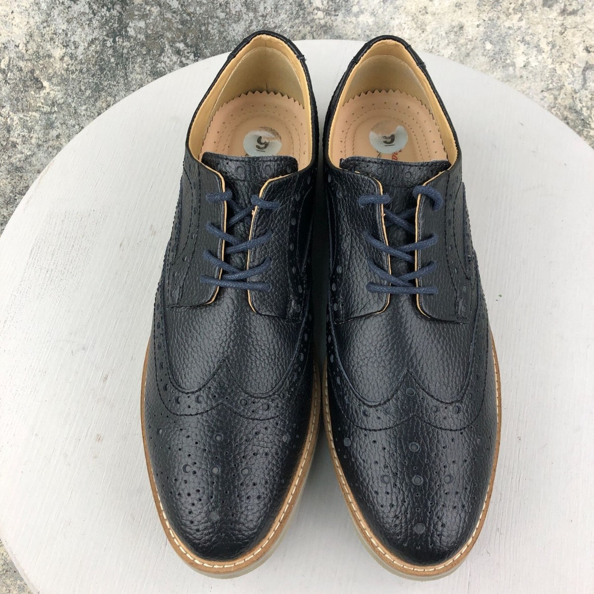 Weatherproof Vintage Shoes Men\'s Size 9M Wayne Black Leather Wingtip Oxfords Weatherproof Vintage Shoes Men main image 2