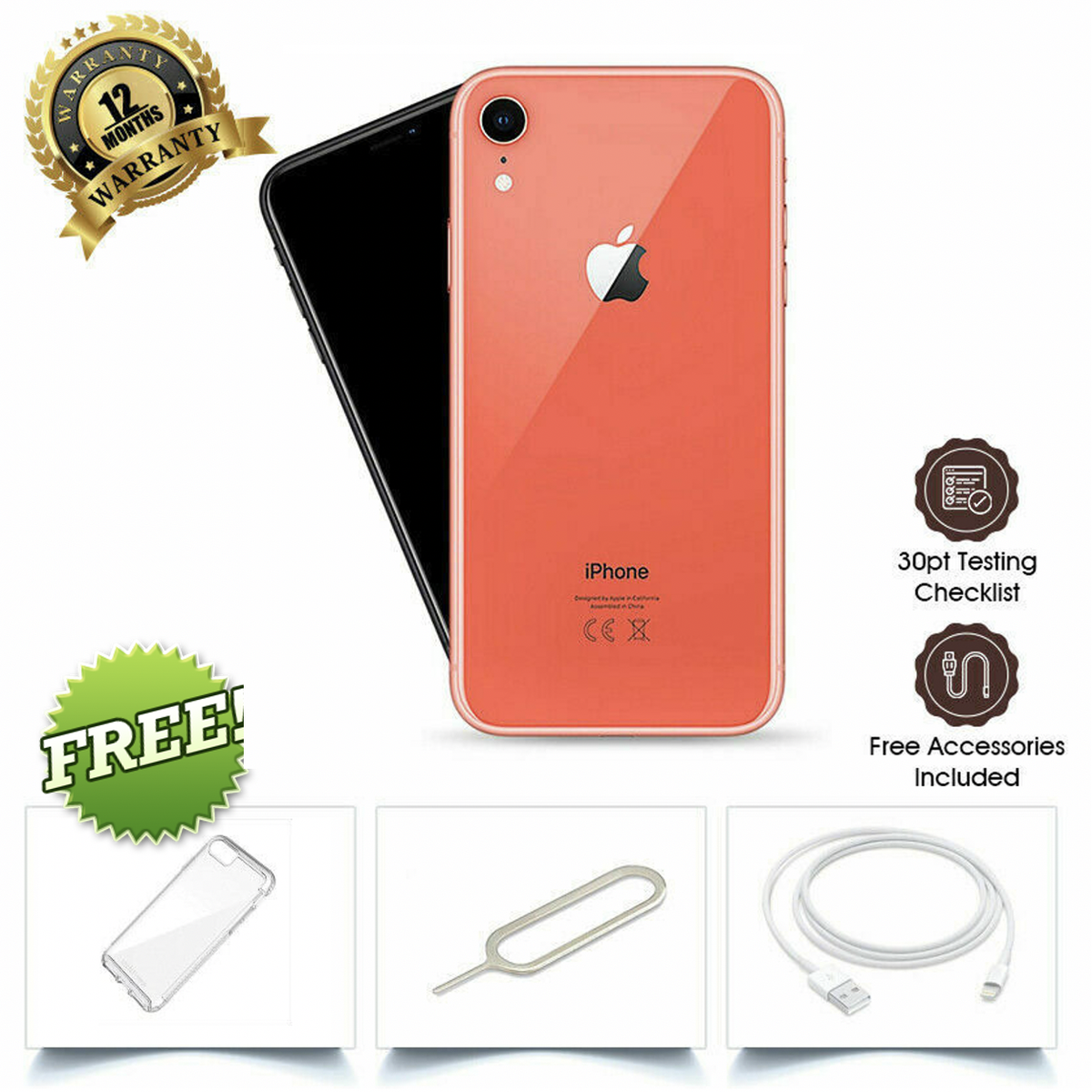 Apple iPhone XR 64GB - Coral - Condition- Pristine Plus Apple iPhone XR 64GB - Coral - Condition- Pristine Plus