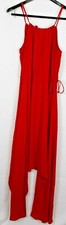 EXPRESS Size XS Women's Dress Drawstring Neck & Bodice Asymmetric Hem Red