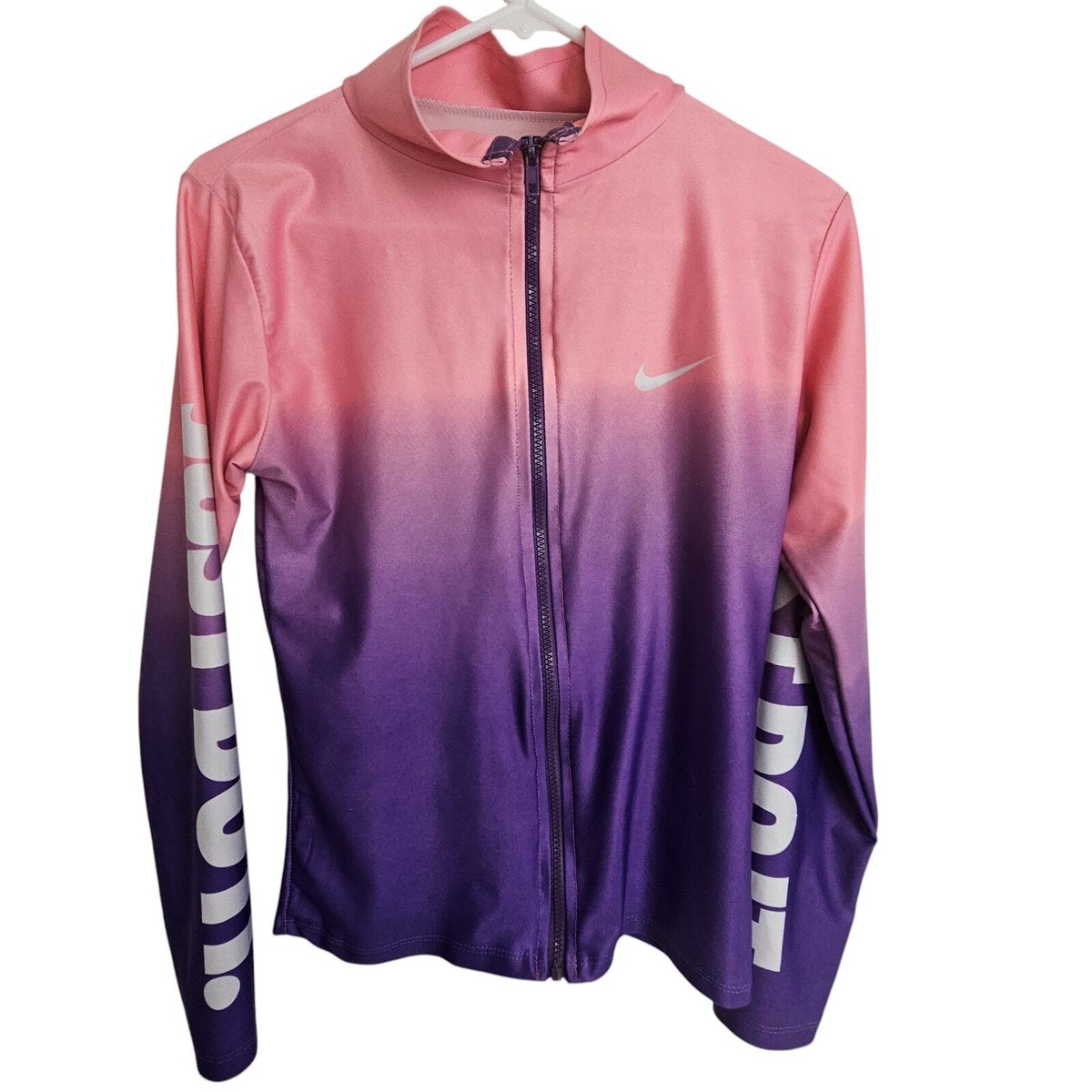 Nike Jacket Zip Up Jacket Women Purple Pink Ombre Athletic