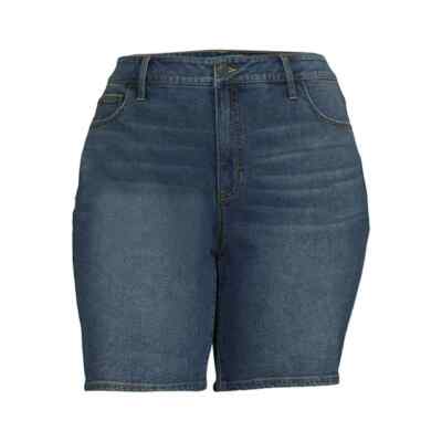 Women's Medium Wash Terra & Sky High Rise Bermuda Shorts Plus size 26W