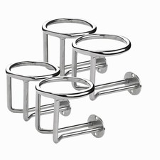 4pcs Stainless Steel Ringlike Drink Cup Holder For Marine Boat Yacht Diameter