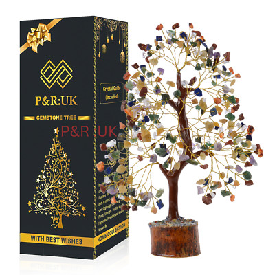Multi Chakra Kristall Lebensbaum gemischt Edelstein Heilung Deko Geschenk