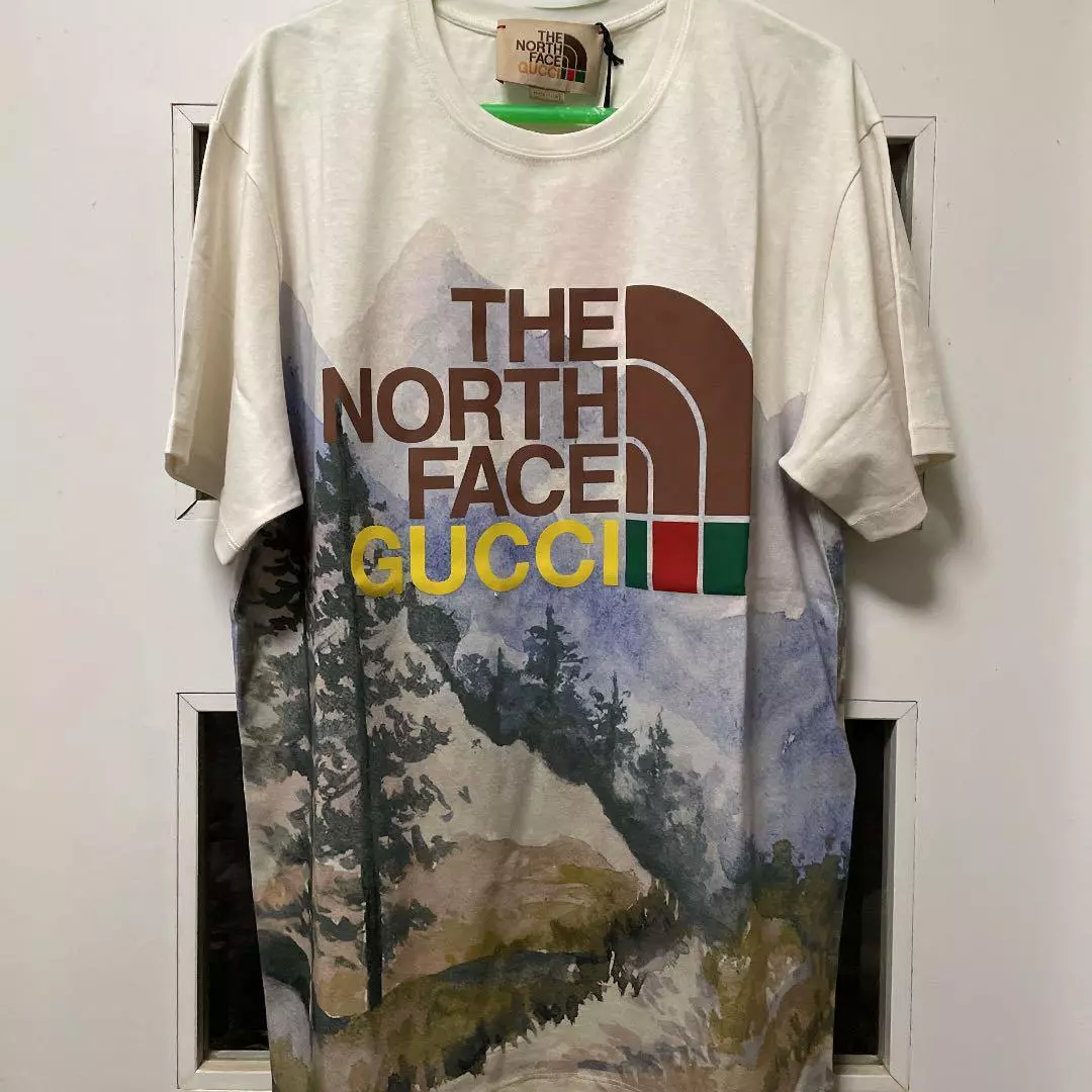 THE NORTH FACE X GUCCI Print T-shirt Size S Auth Unisex New Unused from  Japan