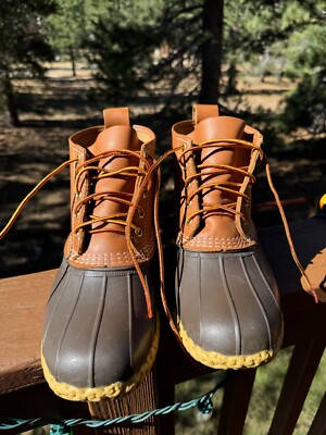 L.L. Bean Men's Unlined Bean Duck Boots  - Tan - US 8 Wide (Fits like 9)