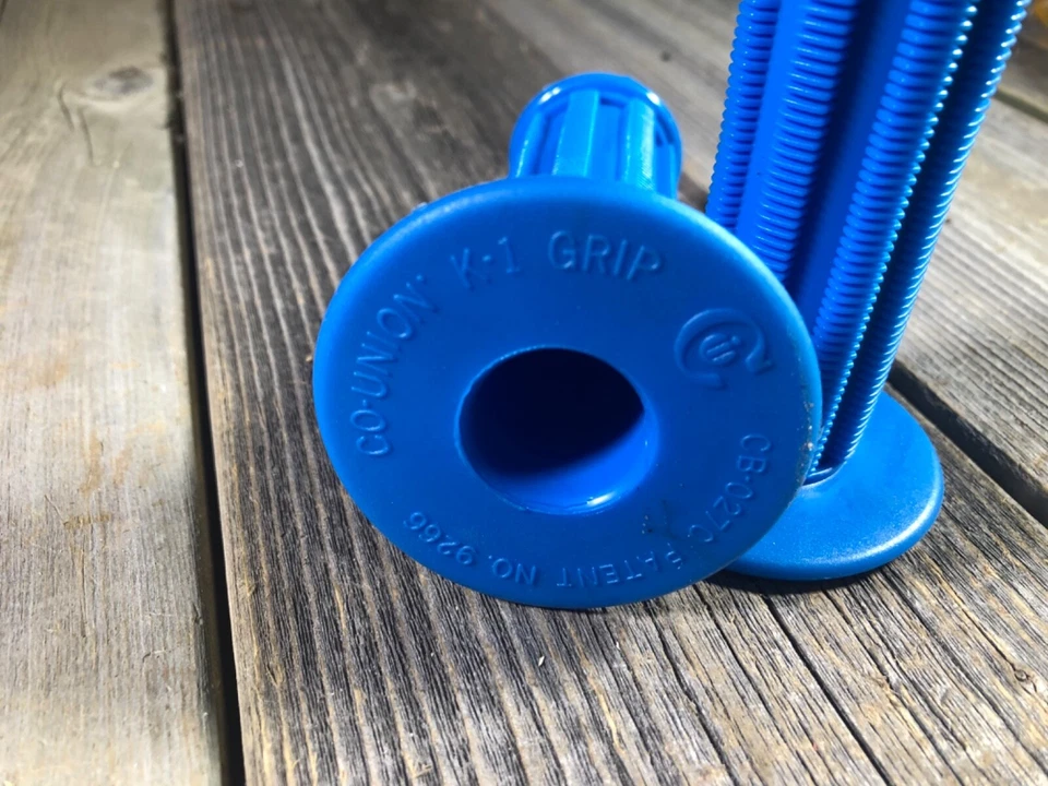 OLD SCHOOL BMX GRIPS MX VINTAGE BMX BIKE BICYCLE GRIPS CO-UNION TAIWAN WAFFLE - Image 2 of 4