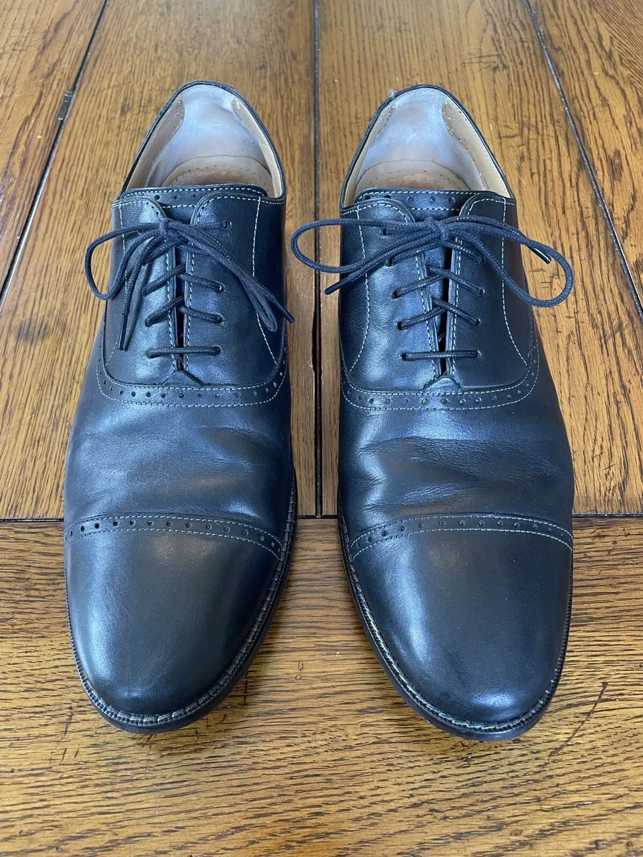 Cole Haan Black Cambridge Cap Toe Oxford Shoe Men s size 10.5 M Grand OS C12913