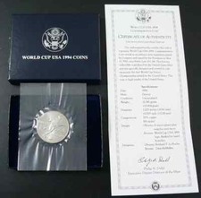 USA:       ½ Dollar 1994 - World Cup USA -                 CuNi - mit Zertifikat